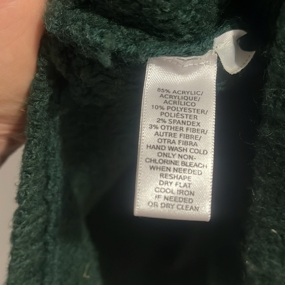 Lou & Grey dark green long oversized sweater with slits in side and crowl neck - Picture 8 of 8